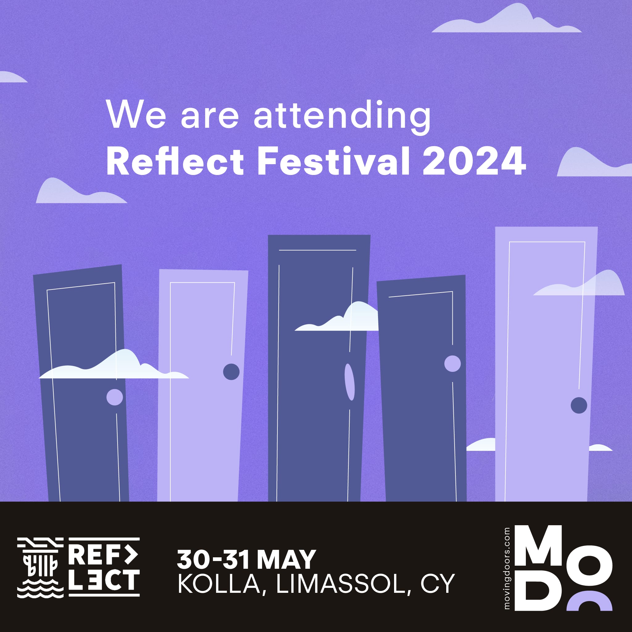 “We are attending Reflect Festival 2024” graphic, 30–31 May, Kolla, Limassol